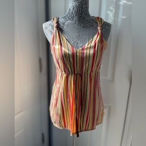 DKNY Multicolor Striped Top. Vintage Y2K